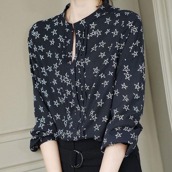 women's blouses & shirts fashion women blouse with print star elegant japanese and korean style for girls pleated round neck shirt, White
women's blouses & shirts fashion women blouse with print star elegant japanese and korean style for girls pleated round neck shirt, White