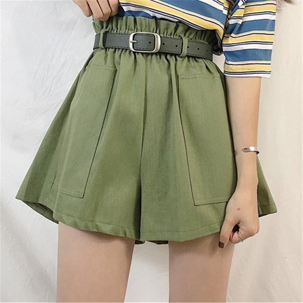 women's shorts women high waist bract 2021 summer tide wide leg korean matchin fashion simple casual with pocket skirt, White;black
women's shorts women high waist bract 2021 summer tide wide leg korean matchin fashion simple casual with pocket skirt, White;black