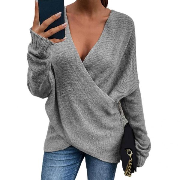 women's sweaters trendy knitted pullover cross stretchy solid color sweater top, White;black
women's sweaters trendy knitted pullover cross stretchy solid color sweater top, White;black