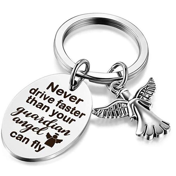 keychains guardian keychain angel driver never drive faster than your can 16th birthday gift for daughter niece, Silver
keychains guardian keychain angel driver never drive faster than your can 16th birthday gift for daughter niece, Silver