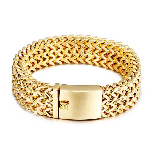 link, chain titanium steel bracelet simple fashionable gold plating men's stainless jewelry, Black
link, chain titanium steel bracelet simple fashionable gold plating men's stainless jewelry, Black