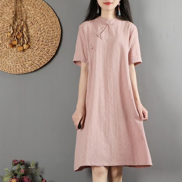 cotton linen traditional chinese dress qipao 2021 summer cheongsam oriental dress vintage soild color sundress vestidos 11774, Red
cotton linen traditional chinese dress qipao 2021 summer cheongsam oriental dress vintage soild color sundress vestidos 11774, Red