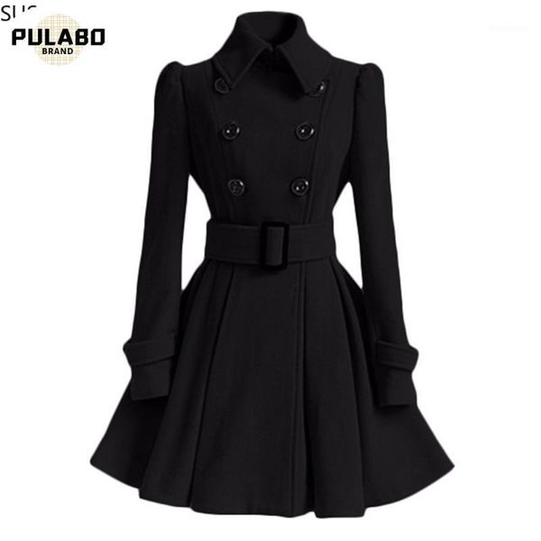 autumn winter women overcoat slim a-line solid sash double-breasted lapel neck mid-long fashion warm trench coat outwears women's wool, Black
autumn winter women overcoat slim a-line solid sash double-breasted lapel neck mid-long fashion warm trench coat outwears women's wool, Black