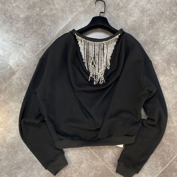 2021 spring just arrived solid color round collar long open sleeve back brocade decoration sweatershirt 5n4v, Black
2021 spring just arrived solid color round collar long open sleeve back brocade decoration sweatershirt 5n4v, Black