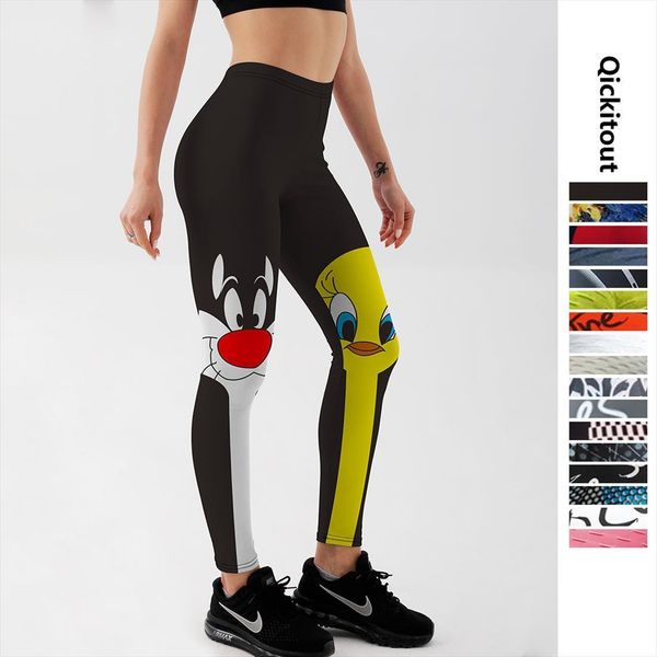 drop fitness pants lovely women leggings cartoon cat and duck printed cute casual, Black
drop fitness pants lovely women leggings cartoon cat and duck printed cute casual, Black