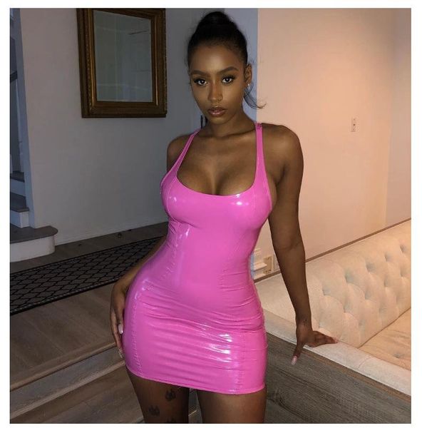 casual dresses pu leather party dress women 2022 summer backless mini slim tight vestidos womens formal, Black;gray
casual dresses pu leather party dress women 2022 summer backless mini slim tight vestidos womens formal, Black;gray
