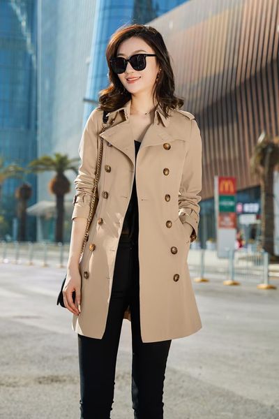 women's trench coats long classic windbreaker waterproof british high-end english style autumn winter gabadian solid color size coat j2, Tan;black
women's trench coats long classic windbreaker waterproof british high-end english style autumn winter gabadian solid color size coat j2, Tan;black
