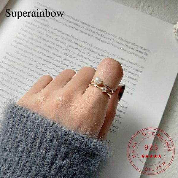 cluster rings superainbow 925 sterling silver double layer square cubic zircon pearl ring for women open finger jewelry sr-r34, Golden;silver
cluster rings superainbow 925 sterling silver double layer square cubic zircon pearl ring for women open finger jewelry sr-r34, Golden;silver