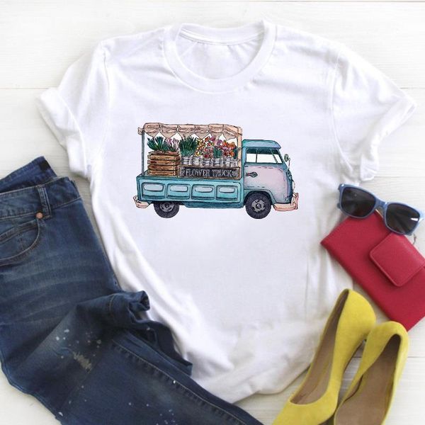 women flower floral truck vintage print short sleeve ladies summer t tee female shirt clothes tshirt womens graphic t-shirt, White
women flower floral truck vintage print short sleeve ladies summer t tee female shirt clothes tshirt womens graphic t-shirt, White