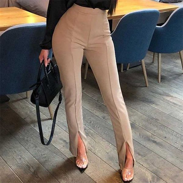 high waisted split women bodycon pants black white casual sports women's trousers summer autumn streetwear bottoms female 211007
high waisted split women bodycon pants black white casual sports women's trousers summer autumn streetwear bottoms female 211007