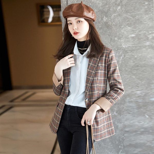 women's suits & blazers women coat fashion pockets plaid jacket ol styles fall winter for business work blaser outwear plus size 4xl, White;black
women's suits & blazers women coat fashion pockets plaid jacket ol styles fall winter for business work blaser outwear plus size 4xl, White;black