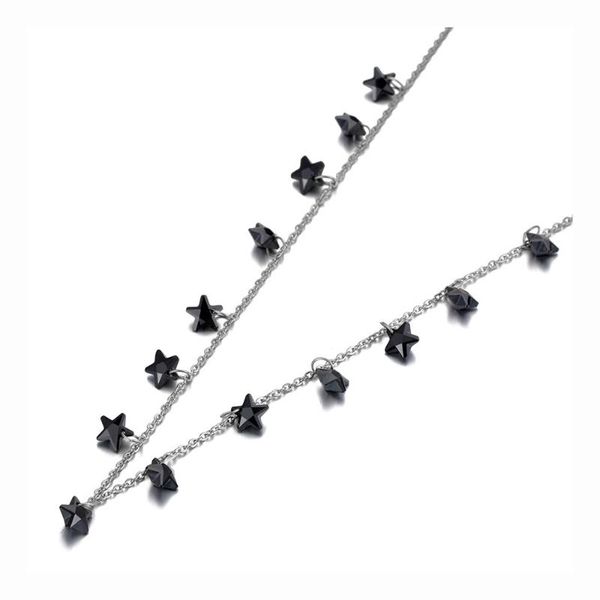 pendant necklaces bohemia titanium stainless steel black star cz crystal choker necklace trendy chain for women n20090, Silver
pendant necklaces bohemia titanium stainless steel black star cz crystal choker necklace trendy chain for women n20090, Silver