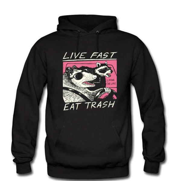men's hoodies & sweatshirts raccoon live fast eat trash winter cotton fleece long sleeve hooded sweatshirt graphic printed, Black
men's hoodies & sweatshirts raccoon live fast eat trash winter cotton fleece long sleeve hooded sweatshirt graphic printed, Black