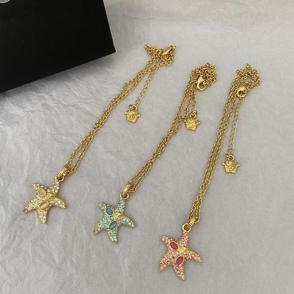 pendant necklaces european and american fashion trend starfish necklace in three colors, Silver
pendant necklaces european and american fashion trend starfish necklace in three colors, Silver