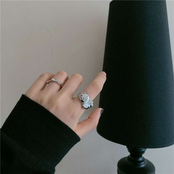 hbp a few designers fashion fold lava irregular gold ring high color opening, Silver 
hbp a few designers fashion fold lava irregular gold ring high color opening, Silver