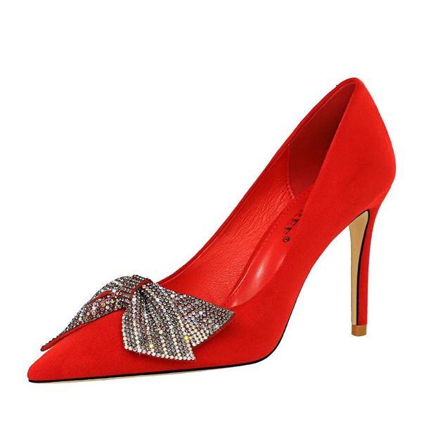 dress shoes 2021 fashion thin high heels suede shallow mouth pointed rhinestone bow ladies, Black
dress shoes 2021 fashion thin high heels suede shallow mouth pointed rhinestone bow ladies, Black