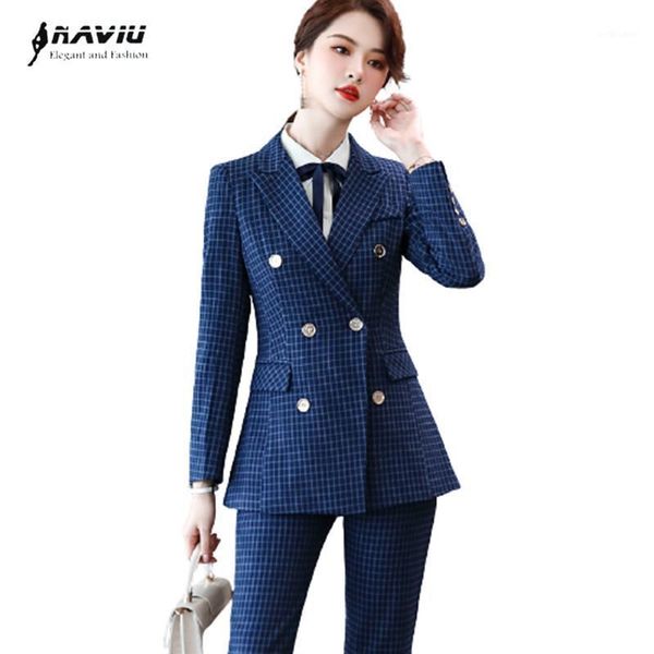 fashion women plaid pants suits autumn winter temperament business formal long sleeve slim jacket set office ladies work wear women's t, White
fashion women plaid pants suits autumn winter temperament business formal long sleeve slim jacket set office ladies work wear women's t, White
