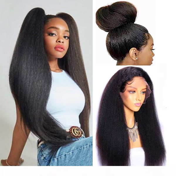 kinky straight lace front wig brazilian virgin human hair 360 lace frontal wigs for women natural color, Black;brown
kinky straight lace front wig brazilian virgin human hair 360 lace frontal wigs for women natural color, Black;brown
