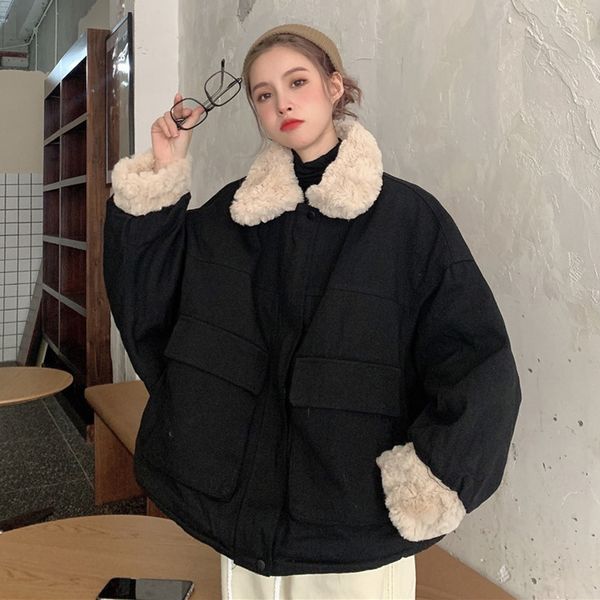 men's fur & faux manna lamb jackets cotton clothes of the nice women icken woman jacket warm autumn long outwear female sleeve f295 8yd, Black
men's fur & faux manna lamb jackets cotton clothes of the nice women icken woman jacket warm autumn long outwear female sleeve f295 8yd, Black