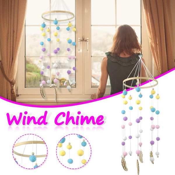 40# hanging decor wind chimes children's room home decoration color hairball wood feather wind chimes home
40# hanging decor wind chimes children's room home decoration color hairball wood feather wind chimes home