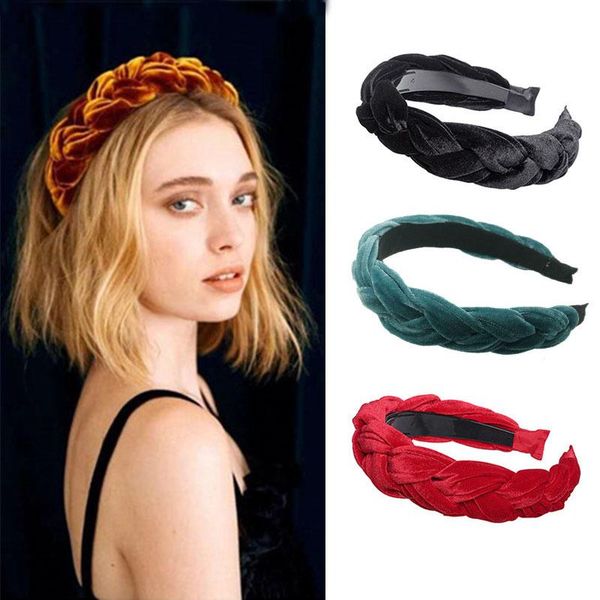 2021 elegant solid color braid hair loop retro headwear female hair accessories new velvet hairband for women ladies headband
2021 elegant solid color braid hair loop retro headwear female hair accessories new velvet hairband for women ladies headband
