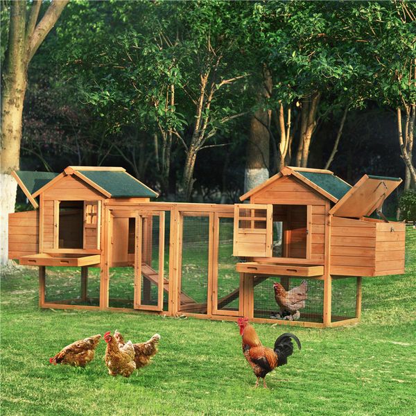 outdoor wooden chicken coop poultry cage rabbit hutch small animal house with 2 ramps for 6 chickens, natural color
outdoor wooden chicken coop poultry cage rabbit hutch small animal house with 2 ramps for 6 chickens, natural color