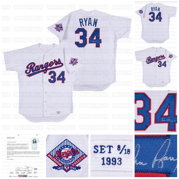 1993 nolan ryan career win #323 texas #34 home jersey used on 8/10/93 - second to last career win custom mens womens youth any name number, Blue;black
1993 nolan ryan career win #323 texas #34 home jersey used on 8/10/93 - second to last career win custom mens womens youth any name number, Blue;black