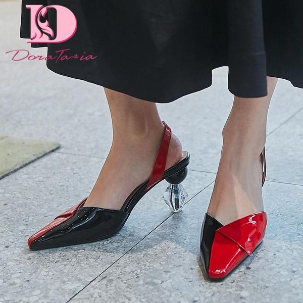 sandals doratasia fashion lady genuine leather pointed toe mixed colors back strap women office concise shoes woman, Black
sandals doratasia fashion lady genuine leather pointed toe mixed colors back strap women office concise shoes woman, Black