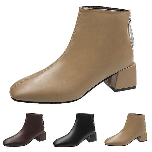 boots lady square heels glossy boot middle heel ankle solid color warm combat pu leather zipper tube shoes, Black
boots lady square heels glossy boot middle heel ankle solid color warm combat pu leather zipper tube shoes, Black