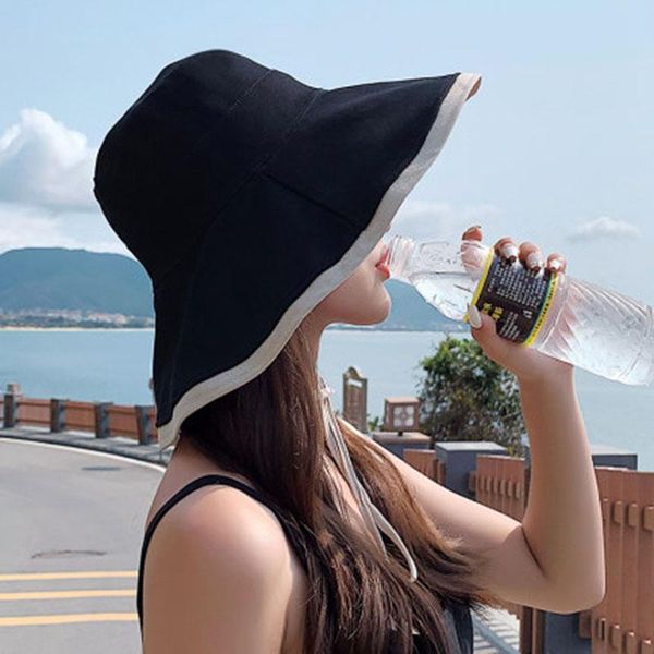 wide brim hats visrover foldable simple beach double side summer hat female casual sun with wind rope women black cotton cap gift, Blue;gray
wide brim hats visrover foldable simple beach double side summer hat female casual sun with wind rope women black cotton cap gift, Blue;gray