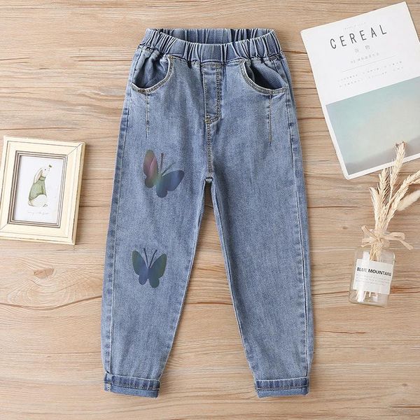 jeans 4-12 year children's beautiful long pats girls luminous color-changing butterfly trousers korean style girl stretch, Blue
jeans 4-12 year children's beautiful long pats girls luminous color-changing butterfly trousers korean style girl stretch, Blue
