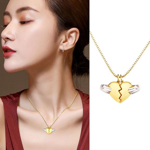 fashion couples jewelry broken love heart pendant necklace day valentine's gift x9m8, Silver
fashion couples jewelry broken love heart pendant necklace day valentine's gift x9m8, Silver