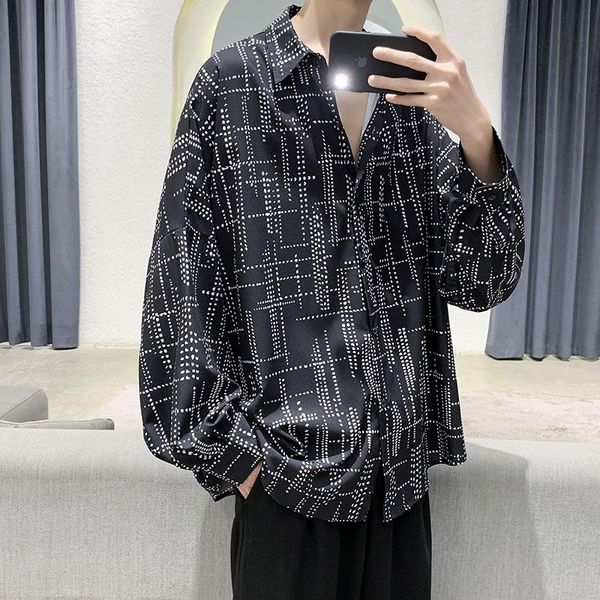 men's casual shirts autumn black white long-sleeved shirt fashion business society mens dress korean loose printing men, White;black
men's casual shirts autumn black white long-sleeved shirt fashion business society mens dress korean loose printing men, White;black