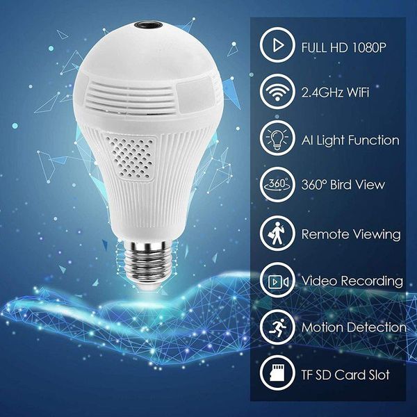 cameras light bulb wireless ip camera smart home indoor security panoramic viewing 2 ways audio wide angle 1080p hd cctv
cameras light bulb wireless ip camera smart home indoor security panoramic viewing 2 ways audio wide angle 1080p hd cctv