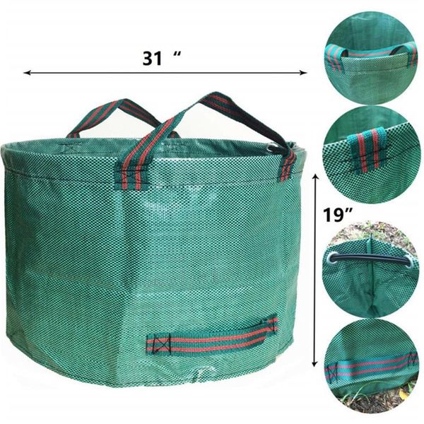 63 gallons capacity reusable leaf sack can foldable garden waste storage bag protective cover waterproof multi-function storage
63 gallons capacity reusable leaf sack can foldable garden waste storage bag protective cover waterproof multi-function storage