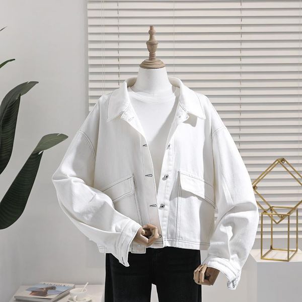 women's jackets vintage white short denim jacket women student oversized coat korean loose big pocket spring 2021 jeans casual ropa muj, Black;brown
women's jackets vintage white short denim jacket women student oversized coat korean loose big pocket spring 2021 jeans casual ropa muj, Black;brown
