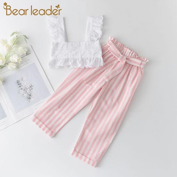 bear leader new summer toddler baby casual clothes lace strap and striped long pants 2pcs outfits girl fashion clothes 1-5y, White
bear leader new summer toddler baby casual clothes lace strap and striped long pants 2pcs outfits girl fashion clothes 1-5y, White