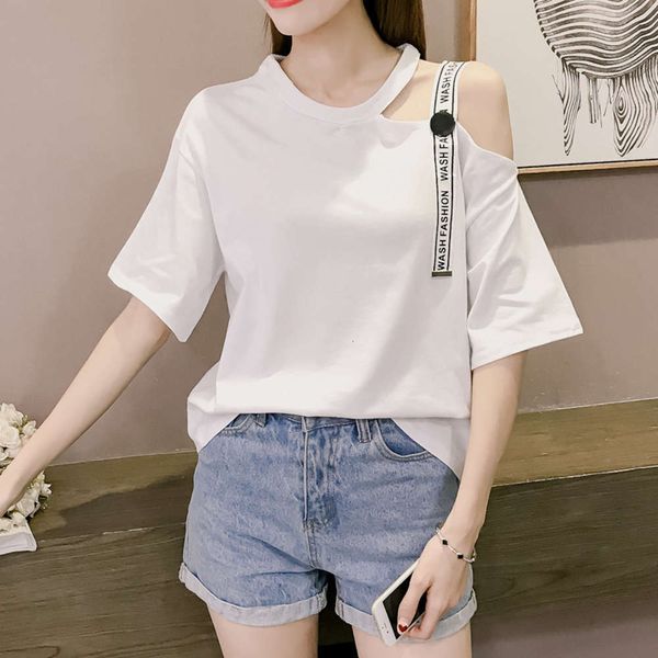 off shoulder short sleeve loose white large t-shirt summer women's casual versatile student top
off shoulder short sleeve loose white large t-shirt summer women's casual versatile student top