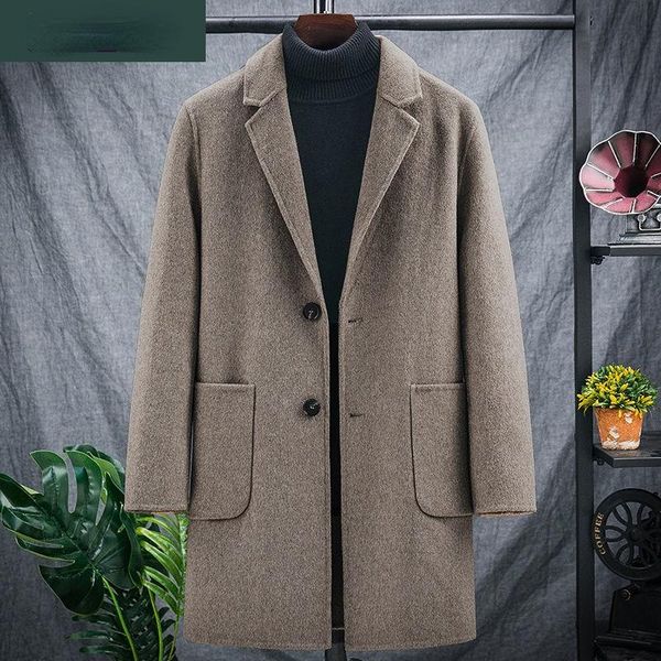 men's wool & blends 2021 autumn winter men's casual windbreaker jacket male solid color single breasted coat thick warm woolen outw, Black
men's wool & blends 2021 autumn winter men's casual windbreaker jacket male solid color single breasted coat thick warm woolen outw, Black