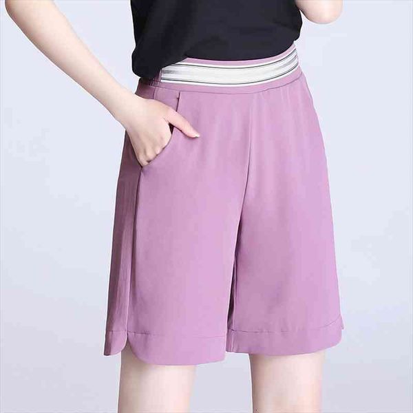 oversized 4xl summer loose shorts high waist silk chiffon stretch straight short pants women black solid pockets casual bottoms, White;black
oversized 4xl summer loose shorts high waist silk chiffon stretch straight short pants women black solid pockets casual bottoms, White;black