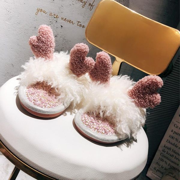 slippers winter the cartoon indoor home open toe cute non-slip couple fashion flat antlers cotton ms, Black
slippers winter the cartoon indoor home open toe cute non-slip couple fashion flat antlers cotton ms, Black