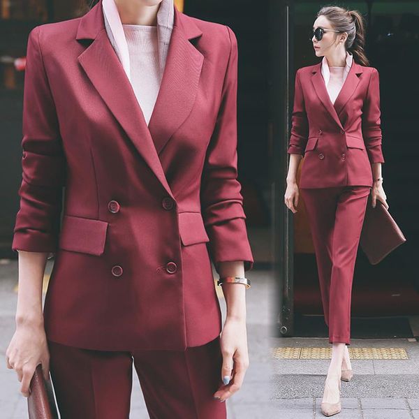 women's suits & blazers women formal suit set for work 2021 autumn winter office lady slim business pants coats+trousers blazer 2 piece, White;black
women's suits & blazers women formal suit set for work 2021 autumn winter office lady slim business pants coats+trousers blazer 2 piece, White;black
