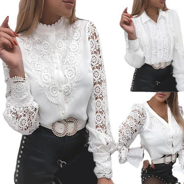 women's blouses & shirts women lace patchwork hollow out shirt long sleeve crew neck button mesh design blouse spring fashion white vin
women's blouses & shirts women lace patchwork hollow out shirt long sleeve crew neck button mesh design blouse spring fashion white vin