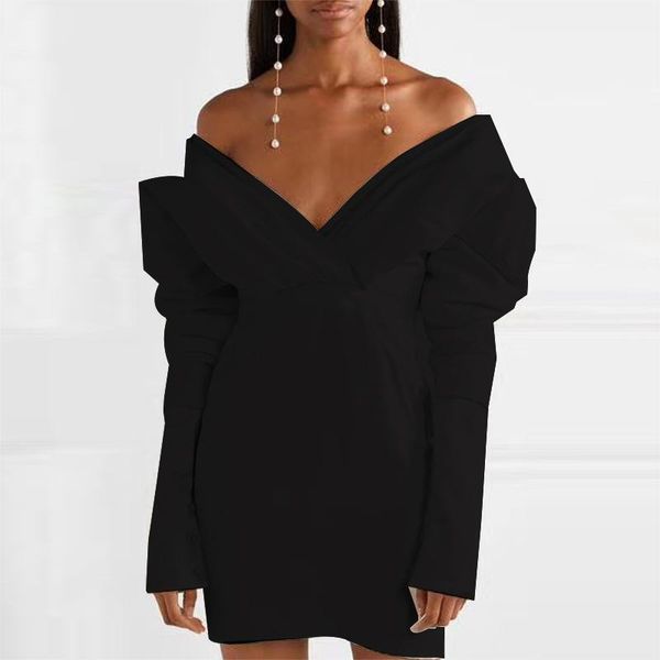 casual dresses knitted dress bodycon white women halter v-neck backless pleated puff sleeve shrink waist mini, Black;gray
casual dresses knitted dress bodycon white women halter v-neck backless pleated puff sleeve shrink waist mini, Black;gray