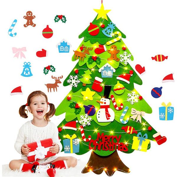 christmas decorations felt tree diy with led light gift toys wall hanging ornaments for home year 2022 navidad
christmas decorations felt tree diy with led light gift toys wall hanging ornaments for home year 2022 navidad