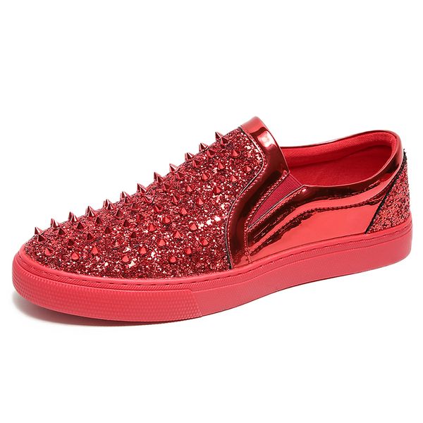 massage men shoes fashion rivets loafers punk style bling men leather casual shoes male outdoor trainers soft moccasins red, Red;white
massage men shoes fashion rivets loafers punk style bling men leather casual shoes male outdoor trainers soft moccasins red, Red;white