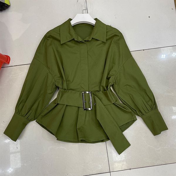 2021 new female spring arrival long sleeve lapel fashion single breasted waistband lady of office thin shirt 0o6b, White
2021 new female spring arrival long sleeve lapel fashion single breasted waistband lady of office thin shirt 0o6b, White
