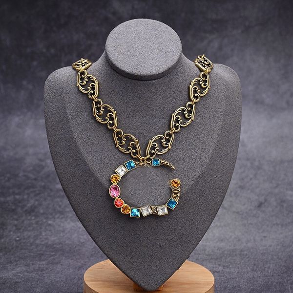 vintage colorful diamond necklaces studs designer double letters studs ladies pendants bracelet crystal color earrings jewelry brithday gift, Black
vintage colorful diamond necklaces studs designer double letters studs ladies pendants bracelet crystal color earrings jewelry brithday gift, Black