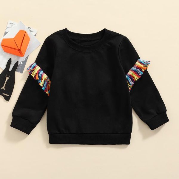 hoodies & sweatshirts children's clothing tassel stitched long sleeve pullover toddler girls spring autumn cotton casual 2-7 years, Black
hoodies & sweatshirts children's clothing tassel stitched long sleeve pullover toddler girls spring autumn cotton casual 2-7 years, Black