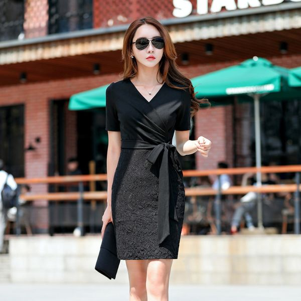 new summer of short sleeve lace feminine hip was fine occupational temperament fashion simple step dress ms 8cgn, Black;gray
new summer of short sleeve lace feminine hip was fine occupational temperament fashion simple step dress ms 8cgn, Black;gray